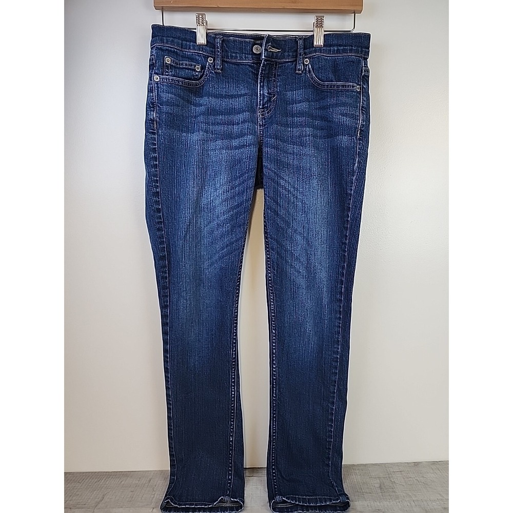Banana Republic Women's Size 25/0 Girlfriend Jeans Dark Wash Blue Mid Rise Denim